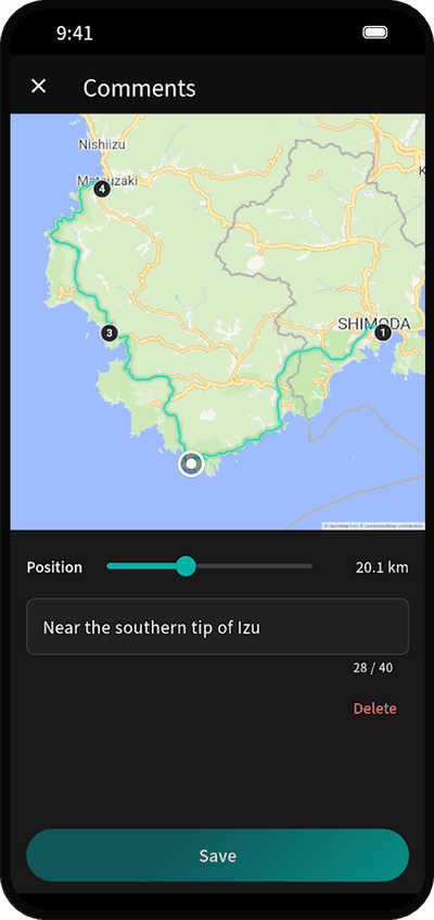 Feature Square Cycle Path Routovie — Turn your route into a video.